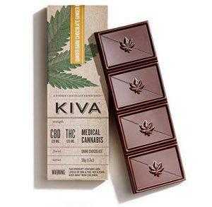 Kiva Ginger 120mg CBD:THC 1:1 Ratio | Buy Edibles Online