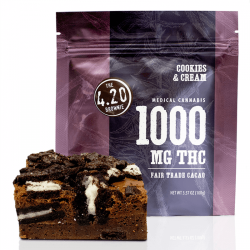 The 4.20 Brownie: Cookies & Cream 1000 MG THC | Buy Edibles